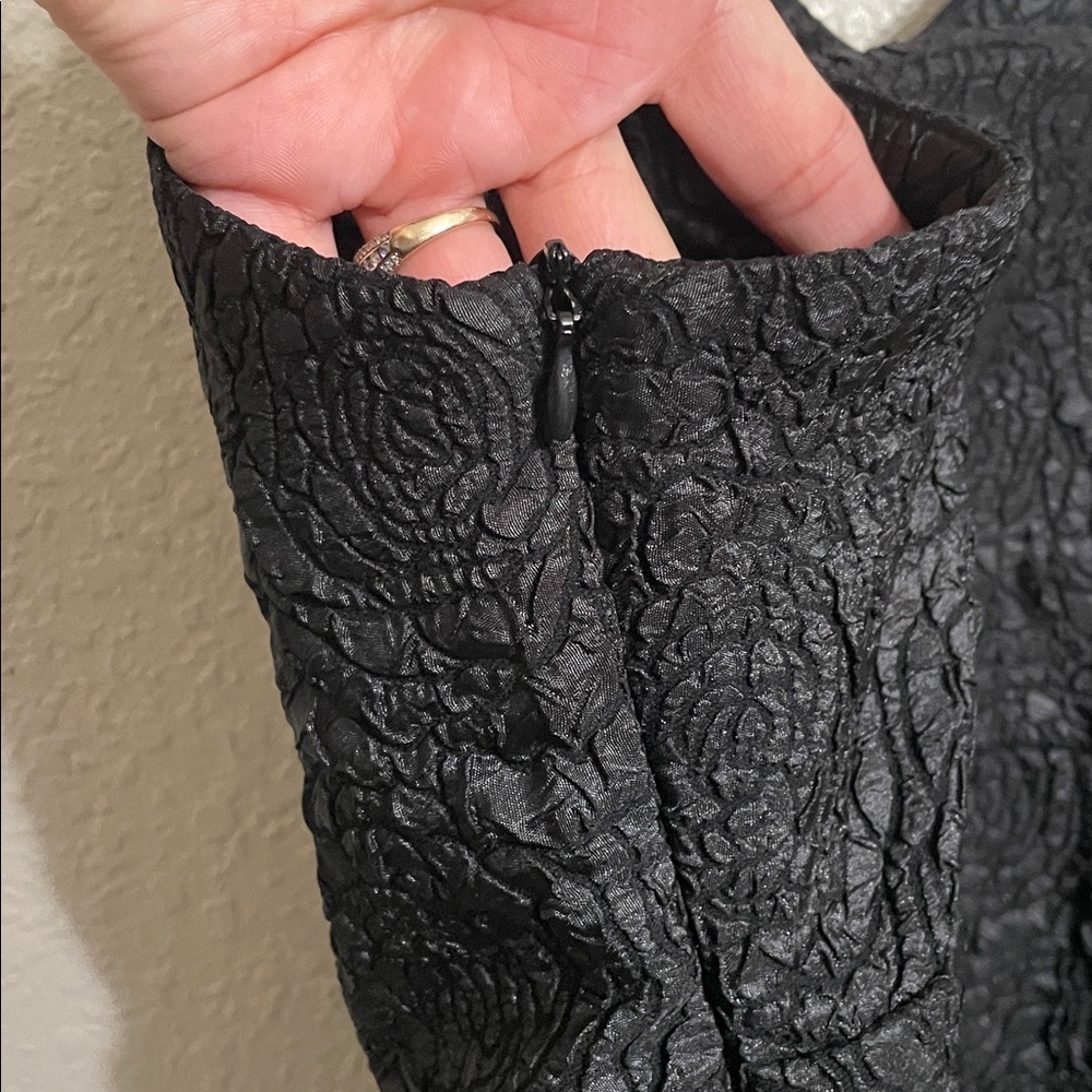 BloomChic A-line Rosette Black Mini Dress - Picture 7 of 13
